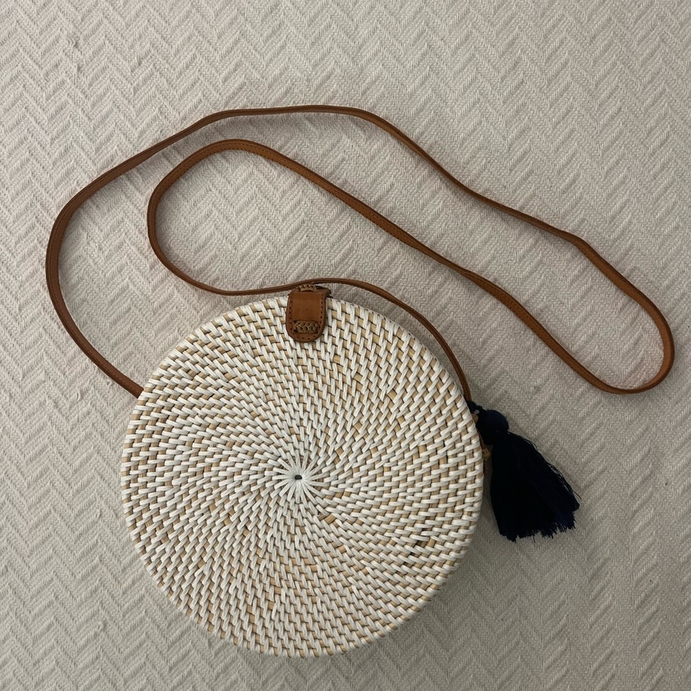 Rattan Woven Crossbody